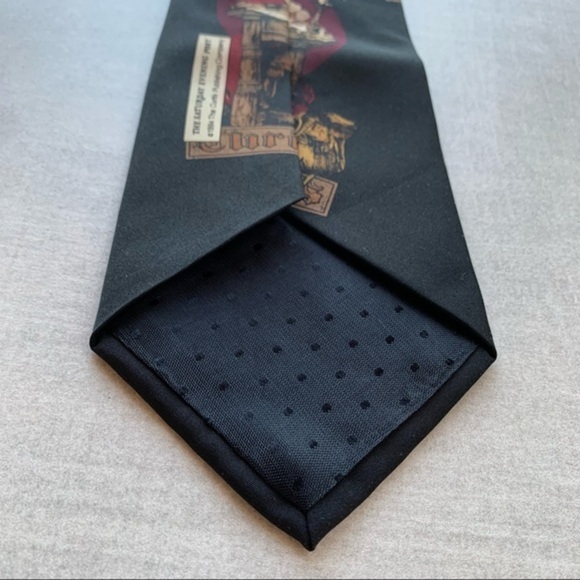Norman Rockwell Christmas Themed Silk Tie - Picture 5 of 5